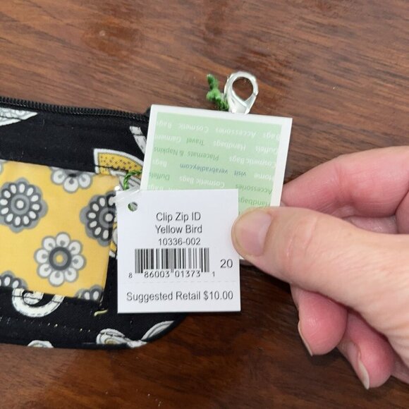 Vera Bradley 3 Piece Set Hipster Crossbody Purse glasses & ID case Yellow Bird - Picture 4 of 10